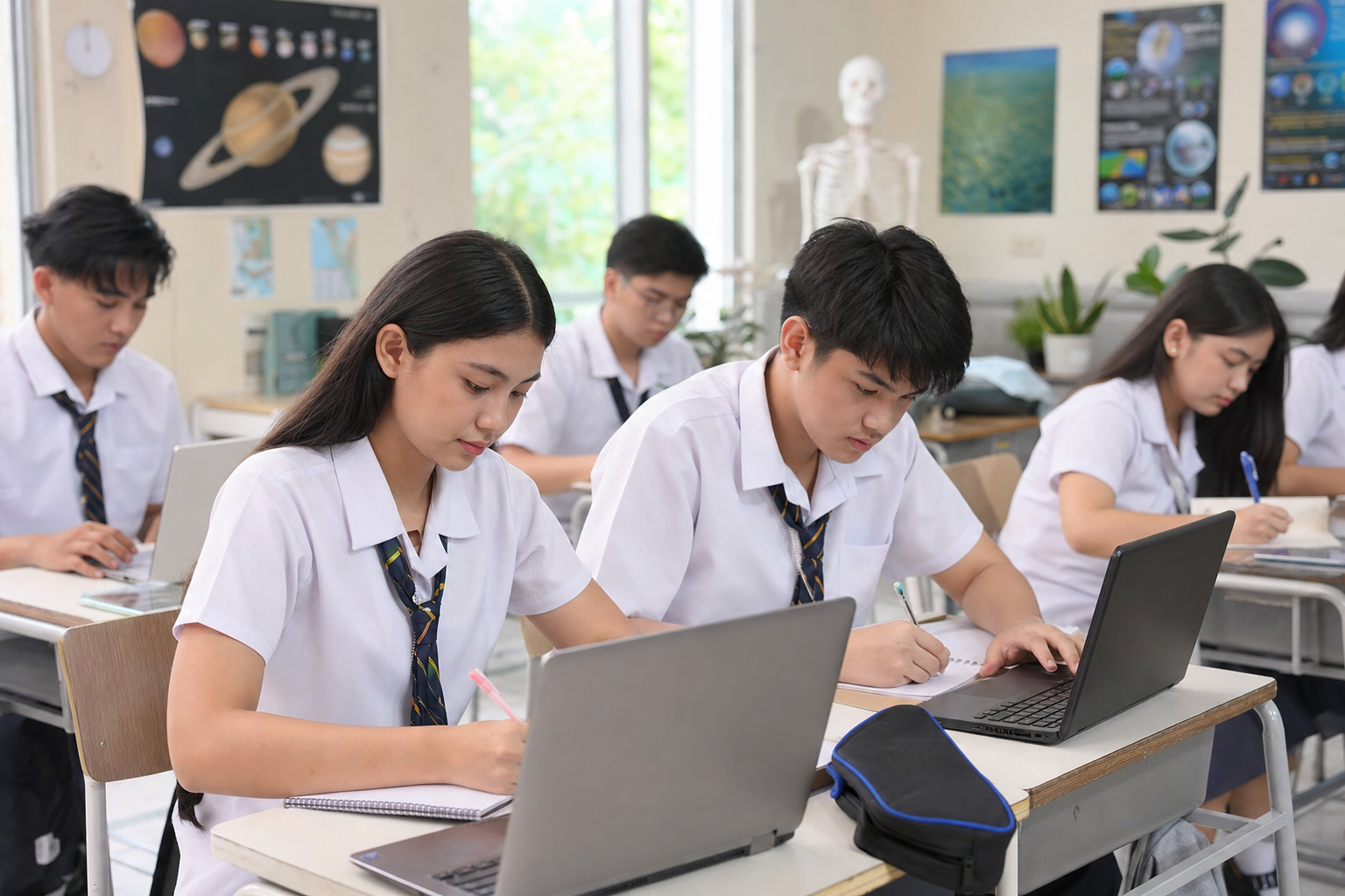Senior high school students learning in class at Nueva Vizcaya Institute
