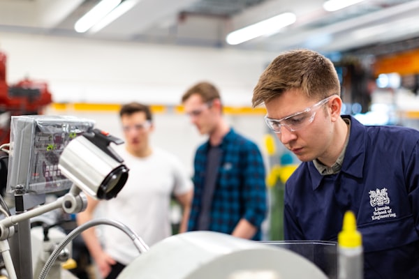 Students working on technical skills